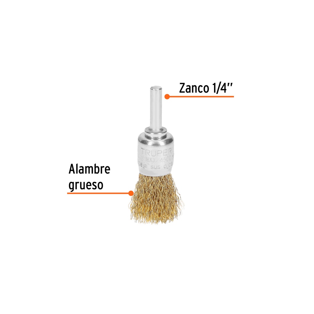CARDA DE COPA 3/4' ALAMBRE GRUESO PARA TALADRO, TRUPER
