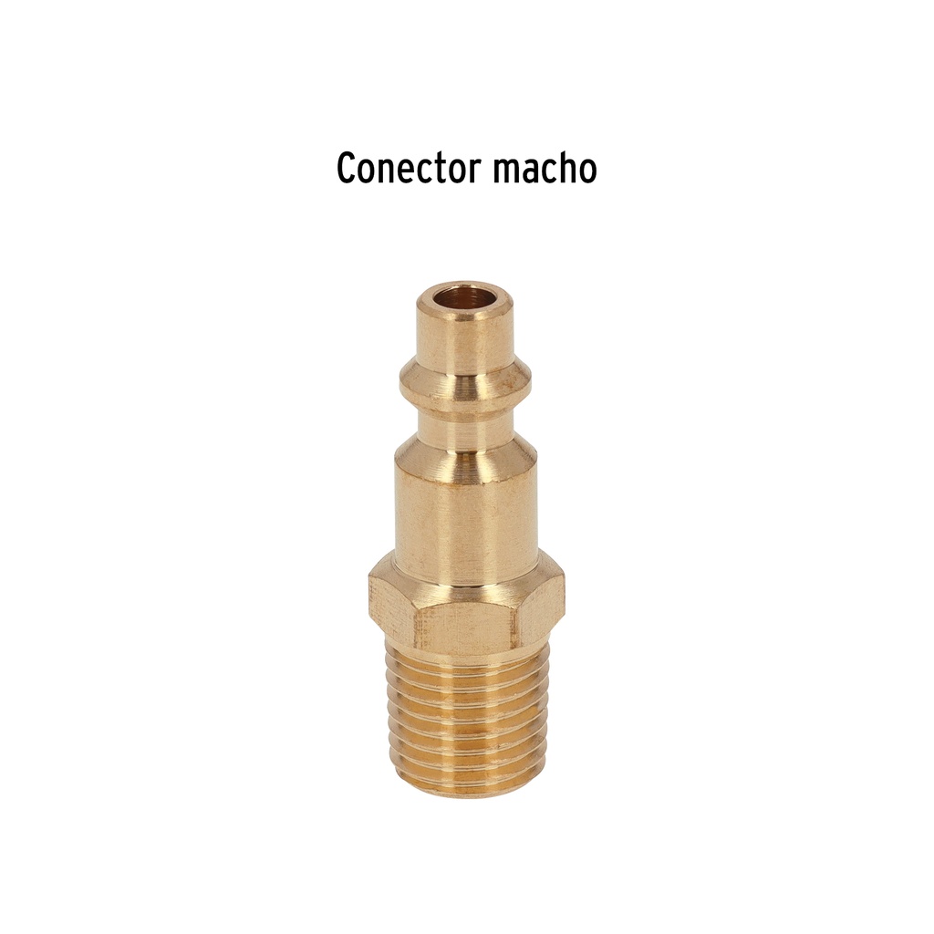 CONECTOR RAPIDO DE LATON, MACHO, CUERDA 1/4' NPT, TRUPER
