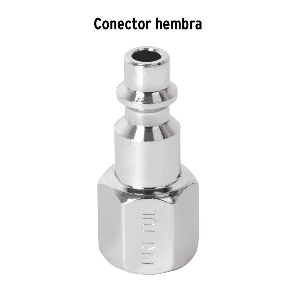 CONECTOR RAPIDO, TIPO M, CUERDA 1/4 NPT, HEMBRA PRETUL