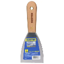 ESPATULA RIGIDA DE ACERO DE ALTO CARBON CON MANGO DE MADERA 3"