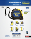 FLEXOMETRO CON CARCASA ANTI-IMPACTO 3 M X 16 MM