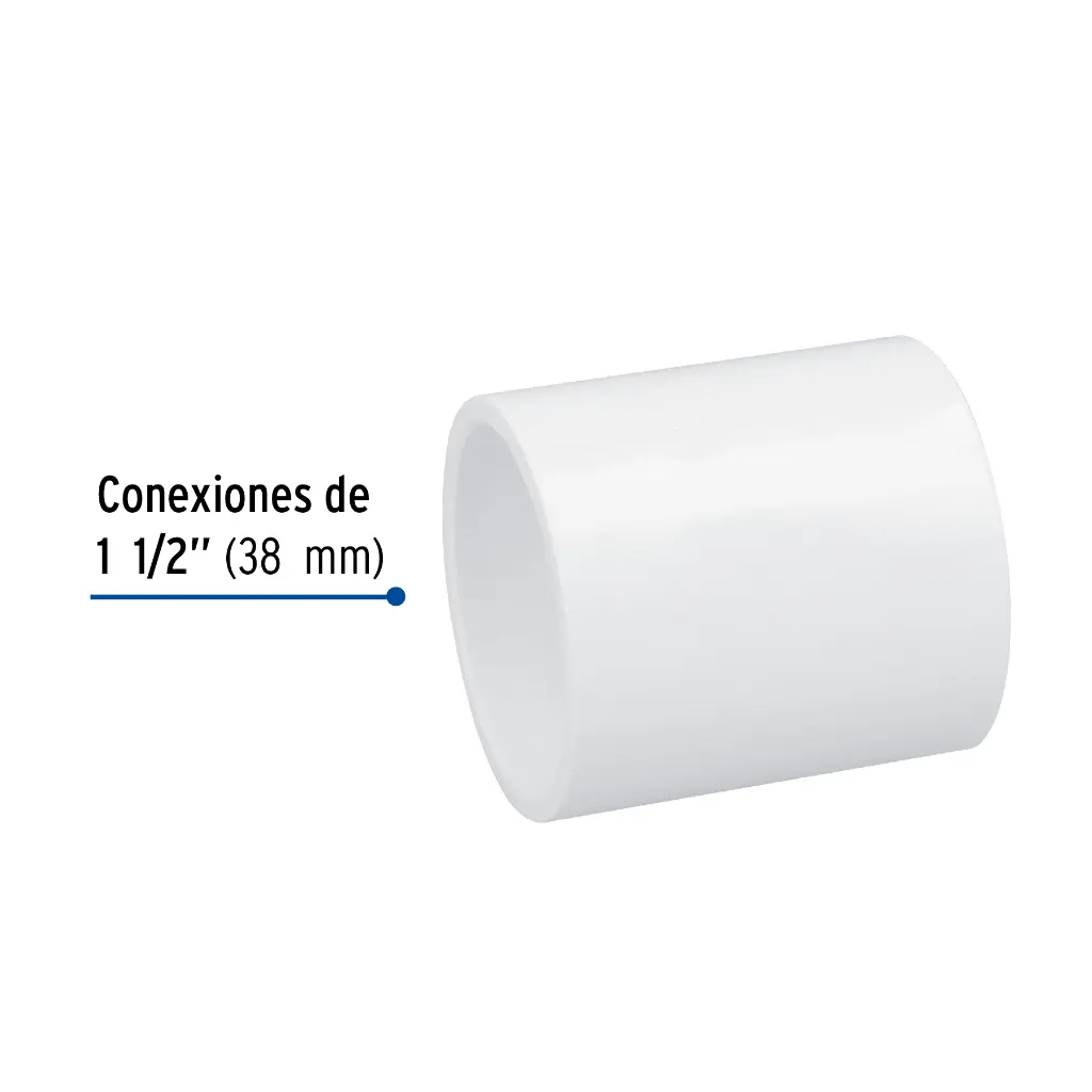 COPLE DE PVC CEDULA 40 DE 1-1/2', FOSET