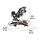 SIERRA DE INGLETE 10', 1900W TELESCOPICA COMPUESTA, TRUPER
