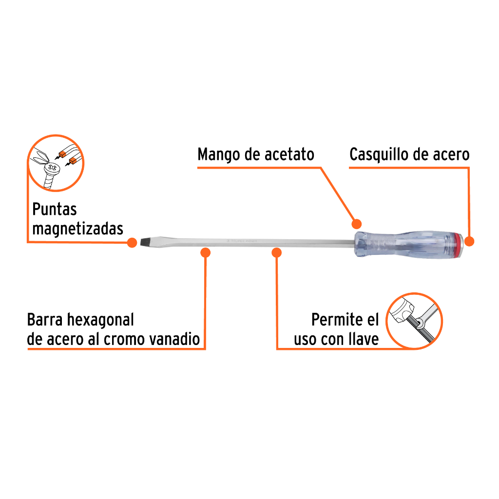 DESARMADOR PLANO DE GOLPE 3/8" X 10", TRUPER EXPERT