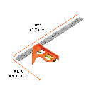 ESCUADRA 16' DE COMBINACION CON PUNZON PARA MARCAR, TRUPER