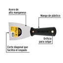 ESPATULA RIGIDA 3' CON MANGO DE PLASTICO, PRETUL