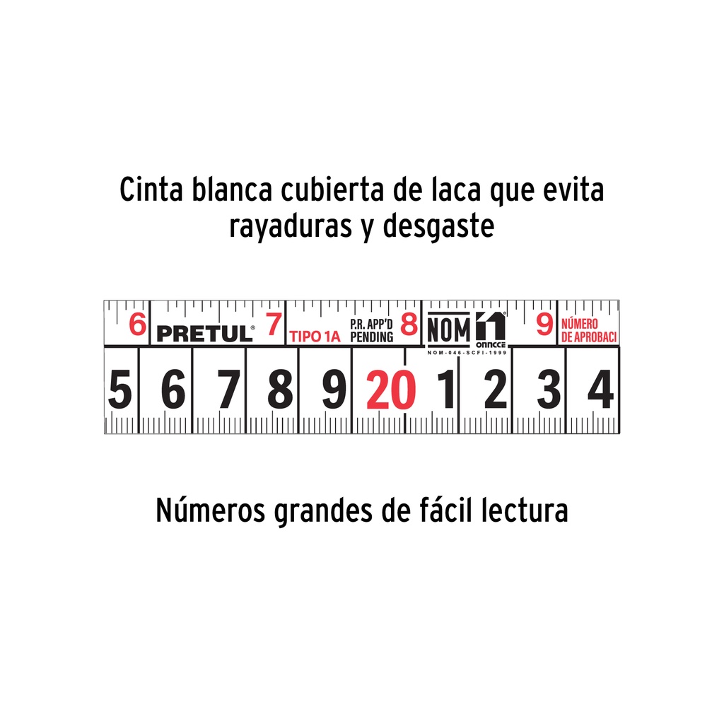 FLEXOMETRO AZUL 5 M CINTA 19 MM, EN TARJETA, PRETUL