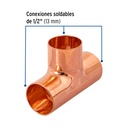 TEE SENCILLA DE COBRE 1/2', FOSET