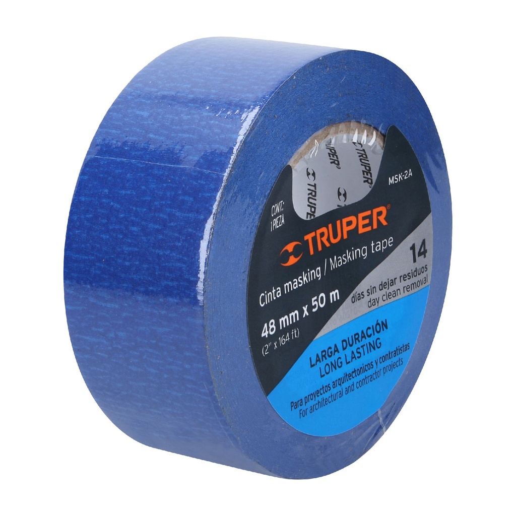 CINTA MASKING TAPE AZUL DE 2' X 50 M, TRUPER