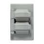LEVITON 04976-0GY PLACA DE PARED PARA CONTACTO DUPLEX PARA INTEMPERIE, TERMOPLÁSTICO, HORIZONTAL, COLOR GRIS