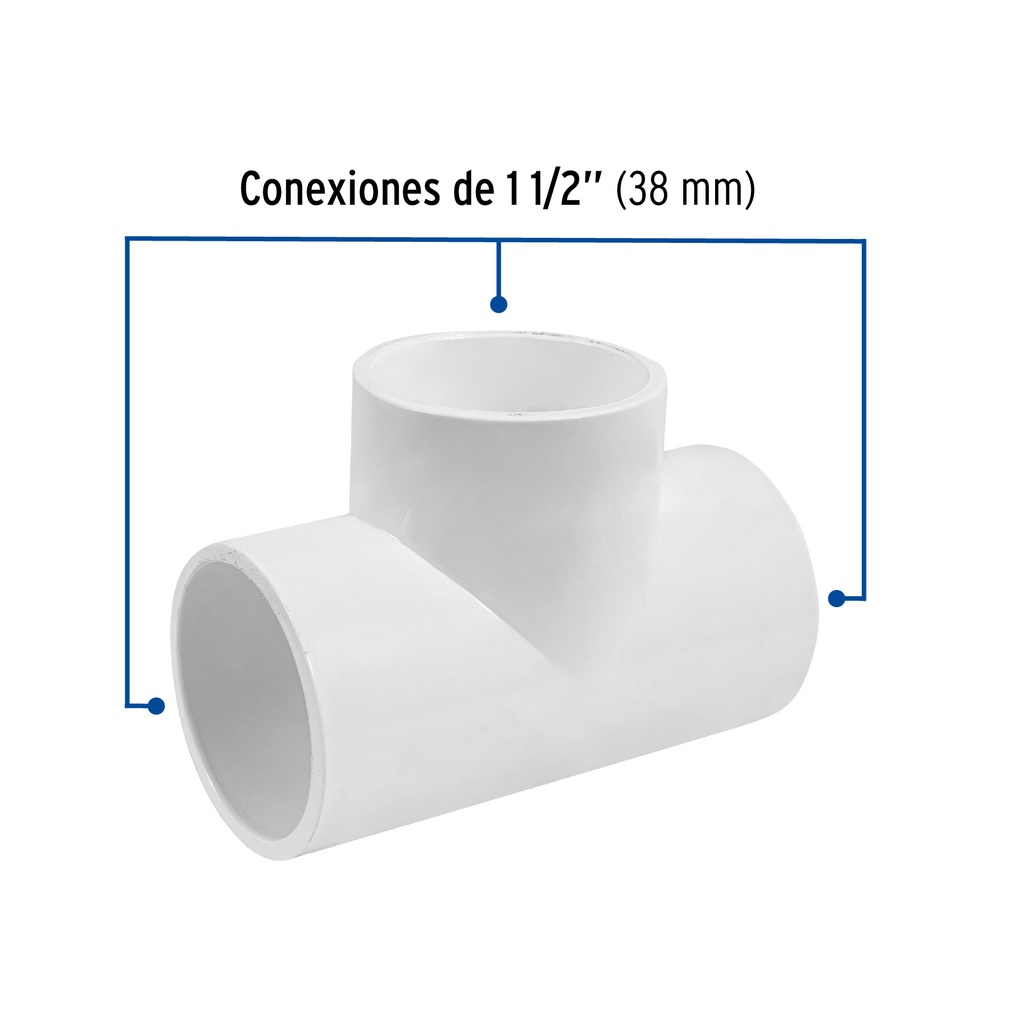 TEE SENCILLA DE PVC 1-1/2', FOSET