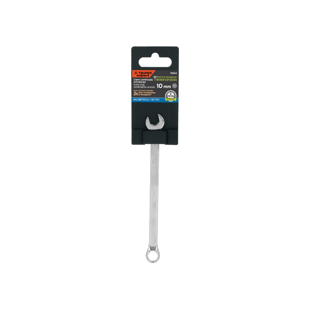 LLAVE COMBINADA EXTRALARGA 10 MM X 164 MM DE LARGO, EXPERT