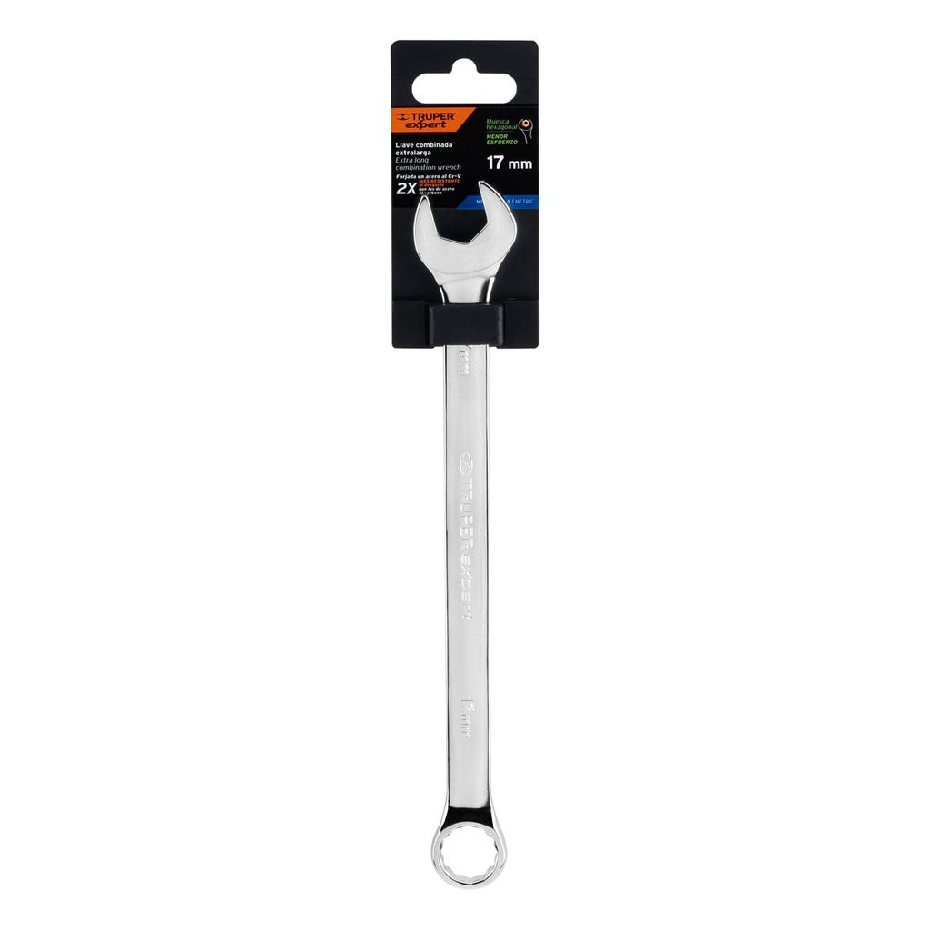 LLAVE COMBINADA EXTRALARGA 17 MM X 259 MM DE LARGO, EXPERT