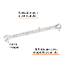 LLAVE COMBINADA EXTRALARGA 6 MM X 125 MM DE LARGO, EXPERT