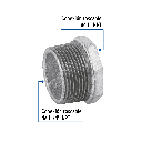 REDUCCION BUSHING ACERO GALVANIZADO 1-1/4 X 1', FOSET