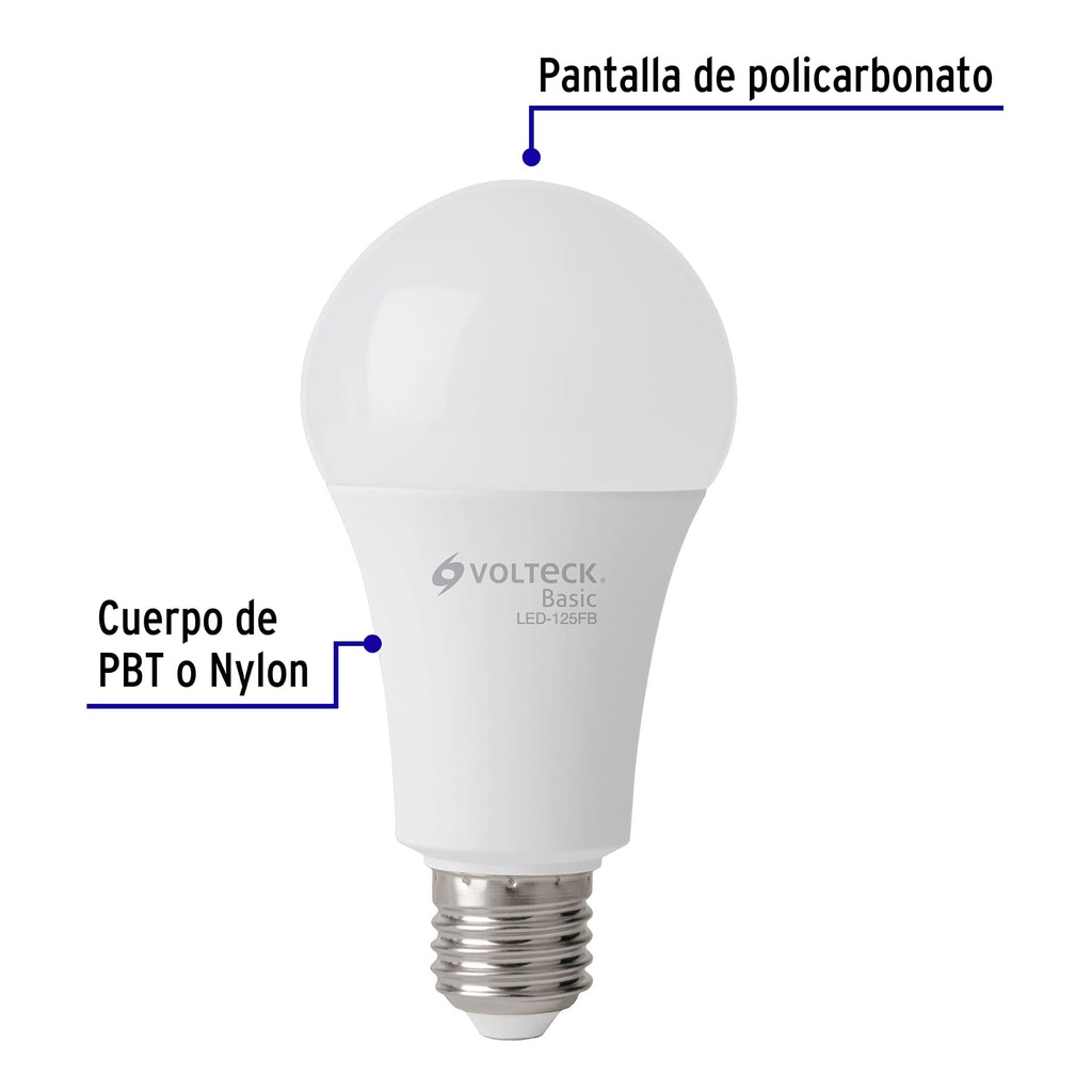 PACK 4 FOCOS LED 16W (100W) A22, 6500K FRIA, 1550 LM, BASIC