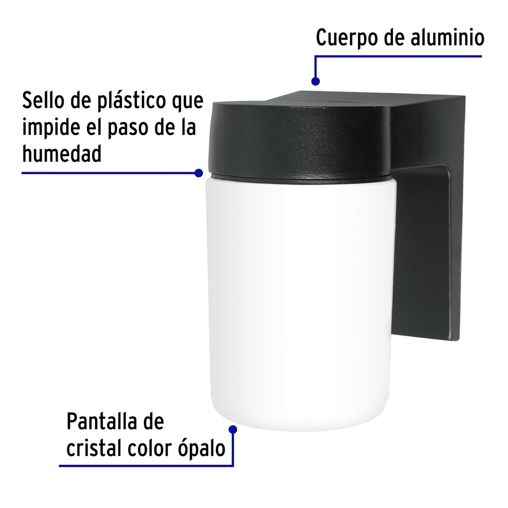 ARBOTANTE DE LED 8 W TIPO VASO LUZ CALIDA, VOLTECK