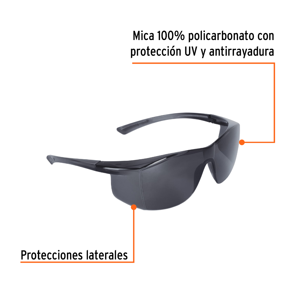 LENTES DE SEGURIDAD GRISES, TRUPER ULTRALITE