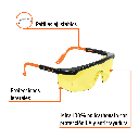 LENTES DE SEGURIDAD AJUSTABLES AMBAR, TRUPER CLASSIC