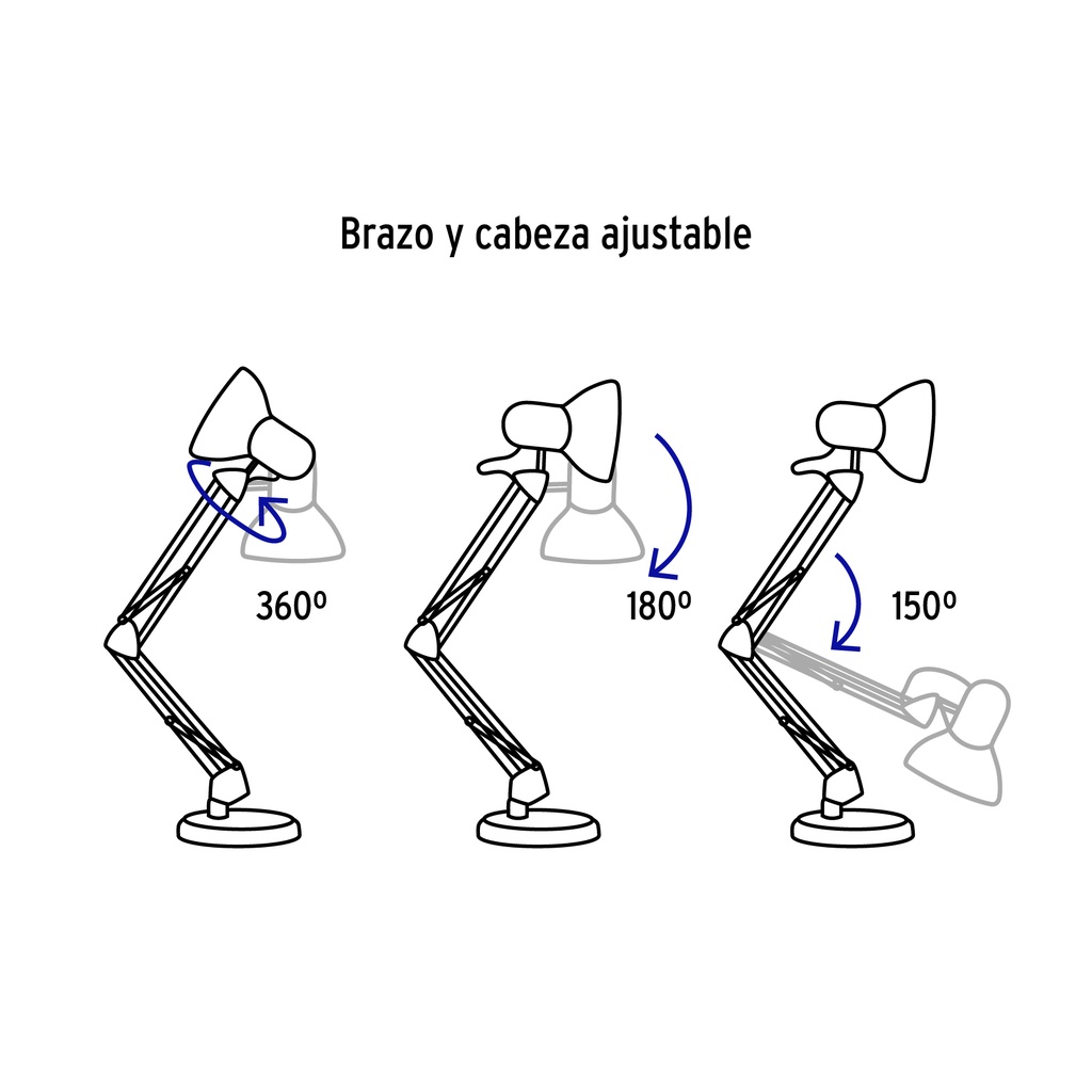 LAMPARA DE ESCRITORIO CON BRAZO OSCILANTE