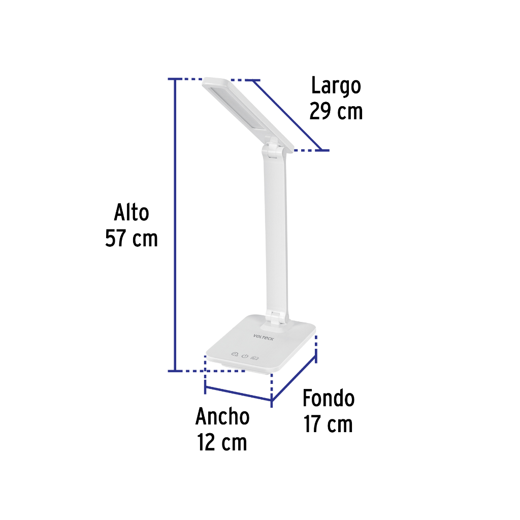 LAMPARA DE LED 8W 5 NIVELES DE ILUMINACION PARA ESCRITORIO