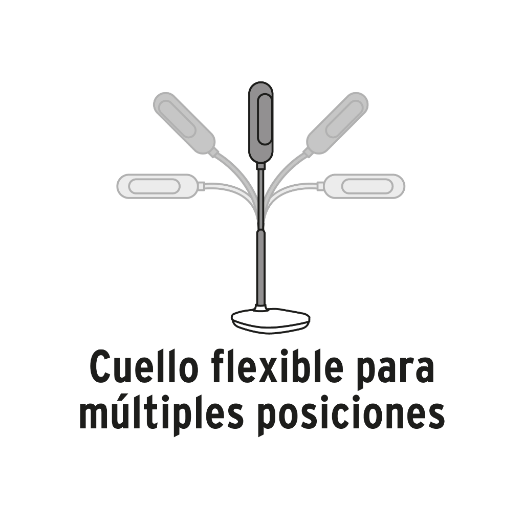 LAMPARA DE LED 5W CUELLO FLEXIBLE PARA ESCRITORIO, VOLTECK