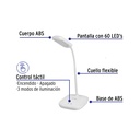 LAMPARA DE LED 5W CUELLO FLEXIBLE PARA ESCRITORIO, VOLTECK
