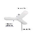 LAMPARA LED TIPO VENTILADOR 24W, 3 ASPAS, 6500K, BASIC