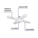LAMPARA LED TIPO VENTILADOR 40W, 4 ASPAS, 6500K, BASIC