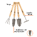 JUEGO DE 4 HERRAMIENTAS PARA JARDIN, MANGO 12-1/4', TRUPER