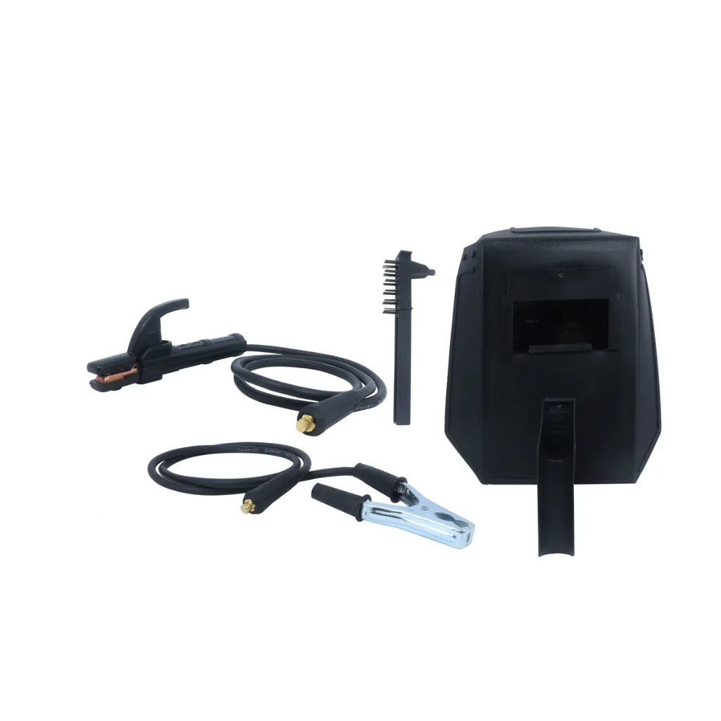 SOLDADORA PARA ELECTRODO REVESTIDO INVERTER 130 A 110 V (CA) CON CABLES, CARETA Y CEPILLO