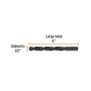 BROCA HSS 1/2' TRUBLACK PARA METAL, TRUPER