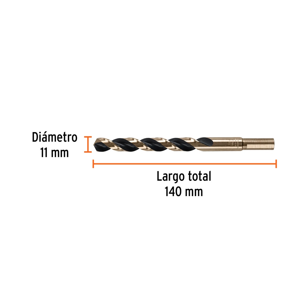 BROCA HSS 11.0 MM TRUGOLD PARA METAL, TRUPER EXPERT