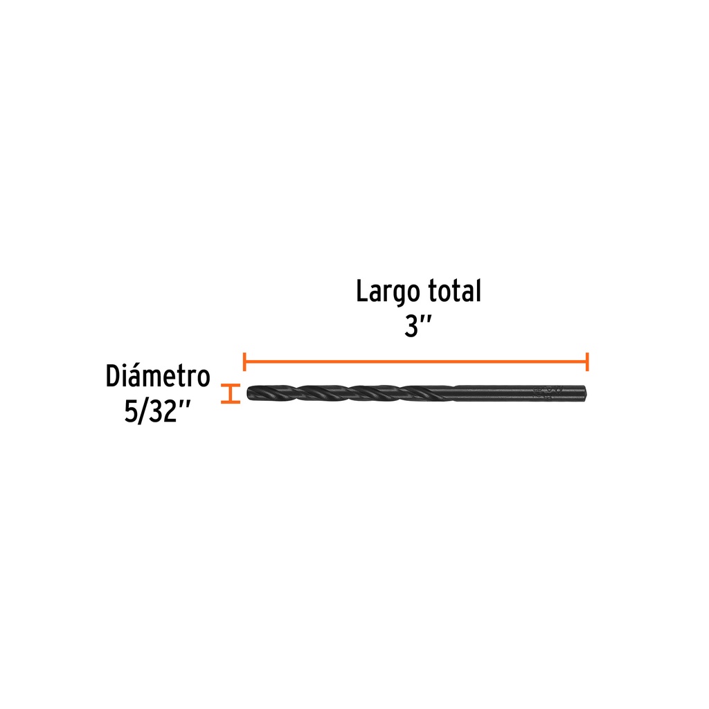 BROCA HSS 5/32' TRUBLACK PARA METAL, TRUPER