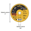 DISCO TIPO 41 DE 9' X 2 MM CORTE FINO DE METAL, PRETUL