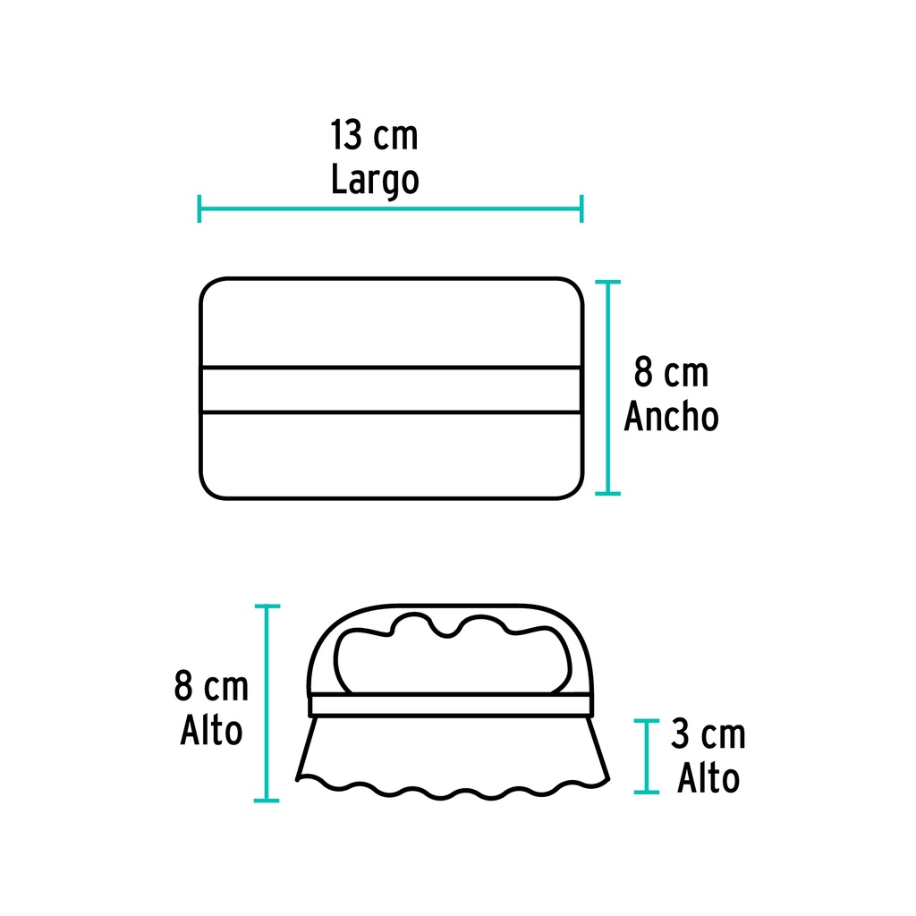 CEPILLO DE PLASTICO, TIPO PLANCHA, ESTILO ITALIANO