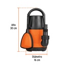 BOMBA SUMERGIBLE PLASTICA PARA AGUA LIMPIA 1/2 HP