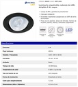 LUMINARIO DE LED 5 W EMPOTRAR REDONDO NEGRO SPOT DIRIGIBLE