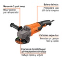 ESMERILADORA ANGULAR 4-1/2' 1300 W, PROFESIONAL, TRUPER