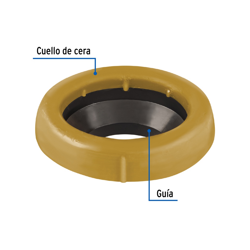 CUELLO DE CERA CON GUIA PARA WC, 170 G, FOSET