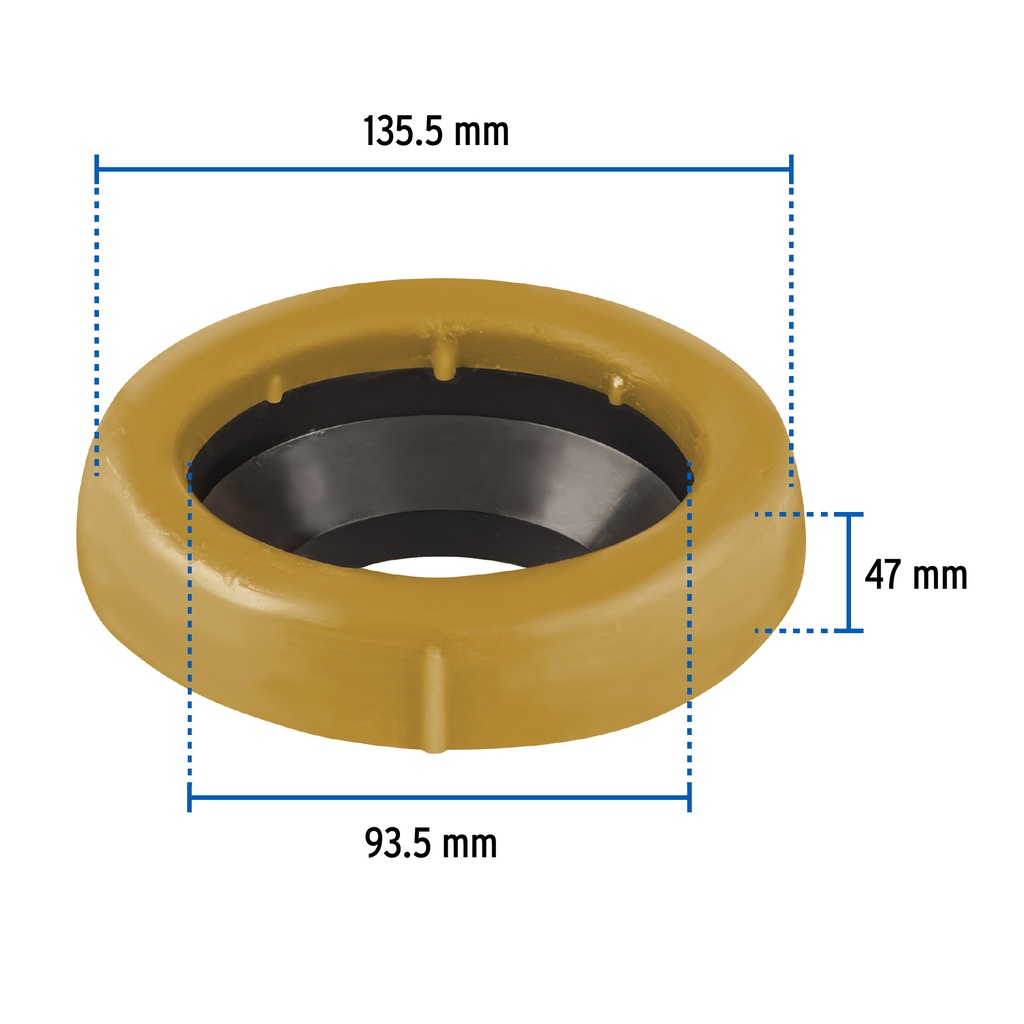 CUELLO DE CERA CON GUIA PARA WC, 170 G, FOSET