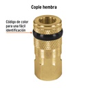 COPLE DE LATON, CUERDA 1/4 NPT, HEMBRA, TRUPER