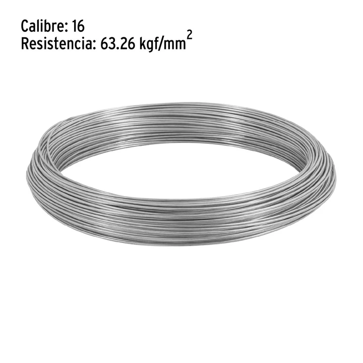 ALAMBRE GALVANIZADO CALIBRE 16, 61 M, 1 KG