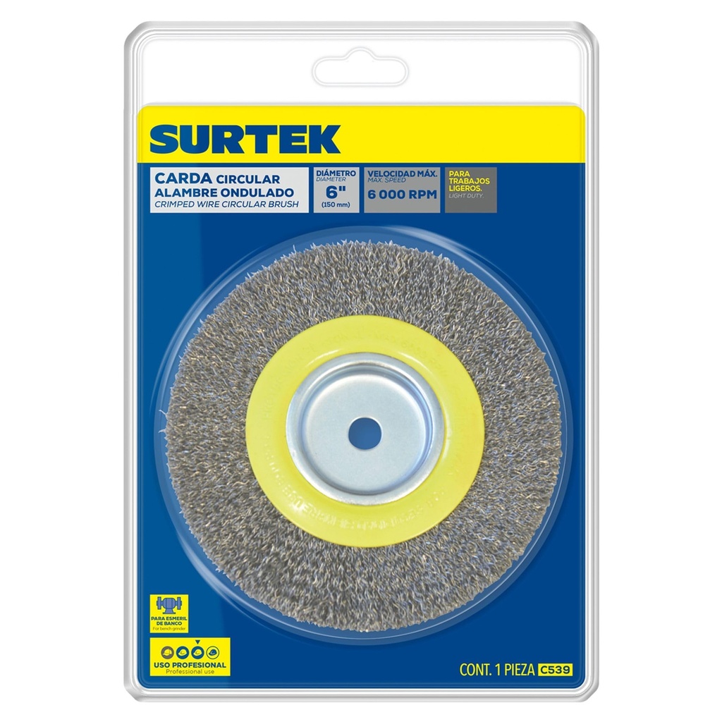 CARDA PARA ESMERIL 6 PULGADAS X3/4 PULGADAS SURTEK