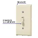 PLACA ARMADA INTERRUPTOR SENCILLO, LINEA STANDARD, MARFIL