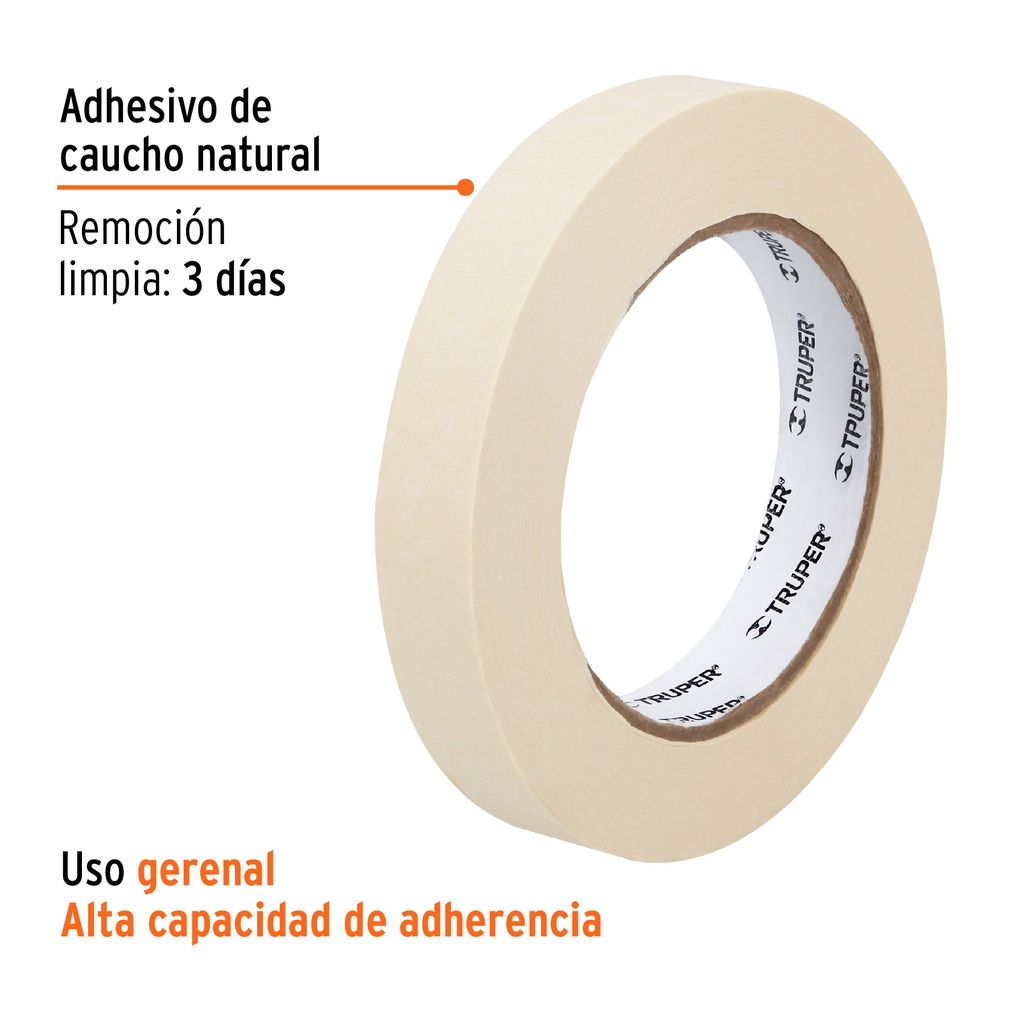 CINTA MASKING TAPE DE 3/4' X 50 M, TRUPER