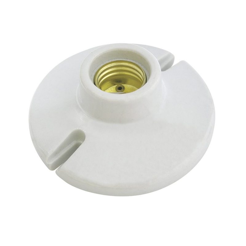 PORTALAMPARA REDONDA DE PORCELANA PARA TECHO 3"