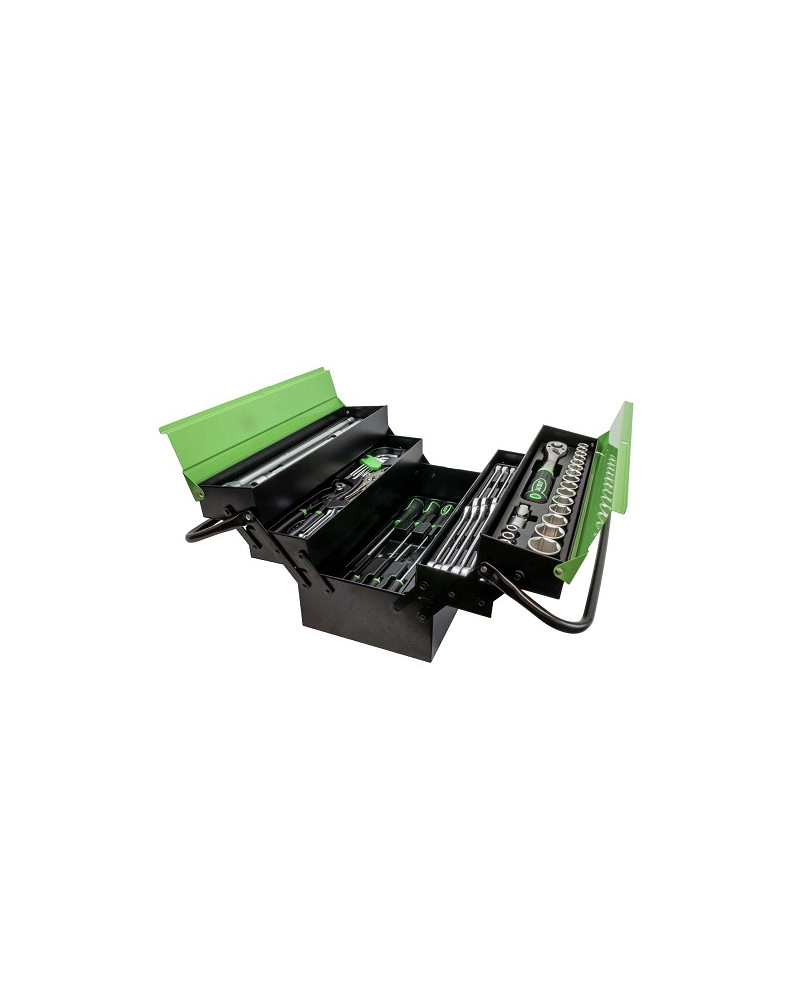 CAJA DE HERRAMIENTAS DE HIERRO 64 PIEZAS CINCADO