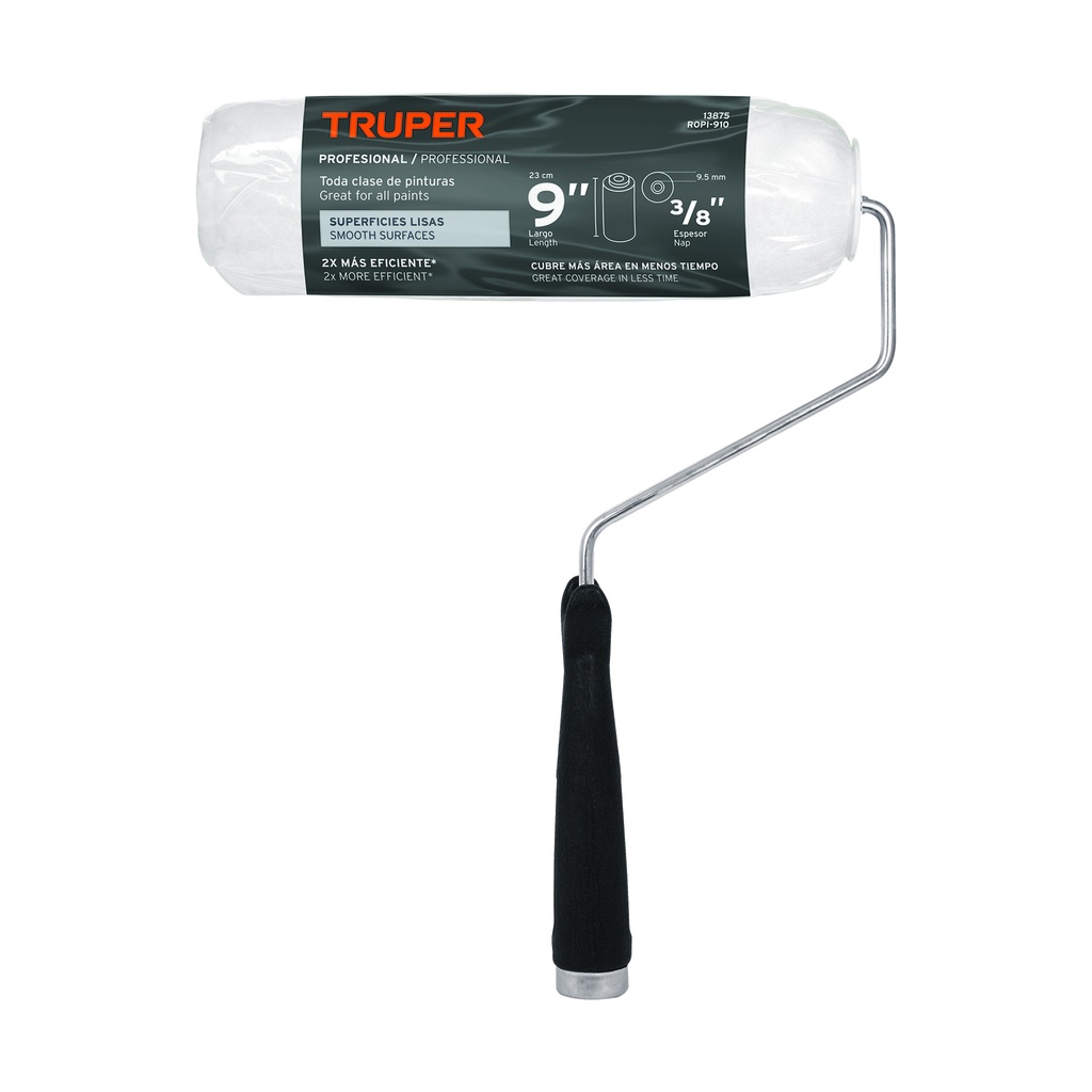 RODILLO PARA PINTAR 9' X 3/8' SUPERFICIES LISAS, TRUPER