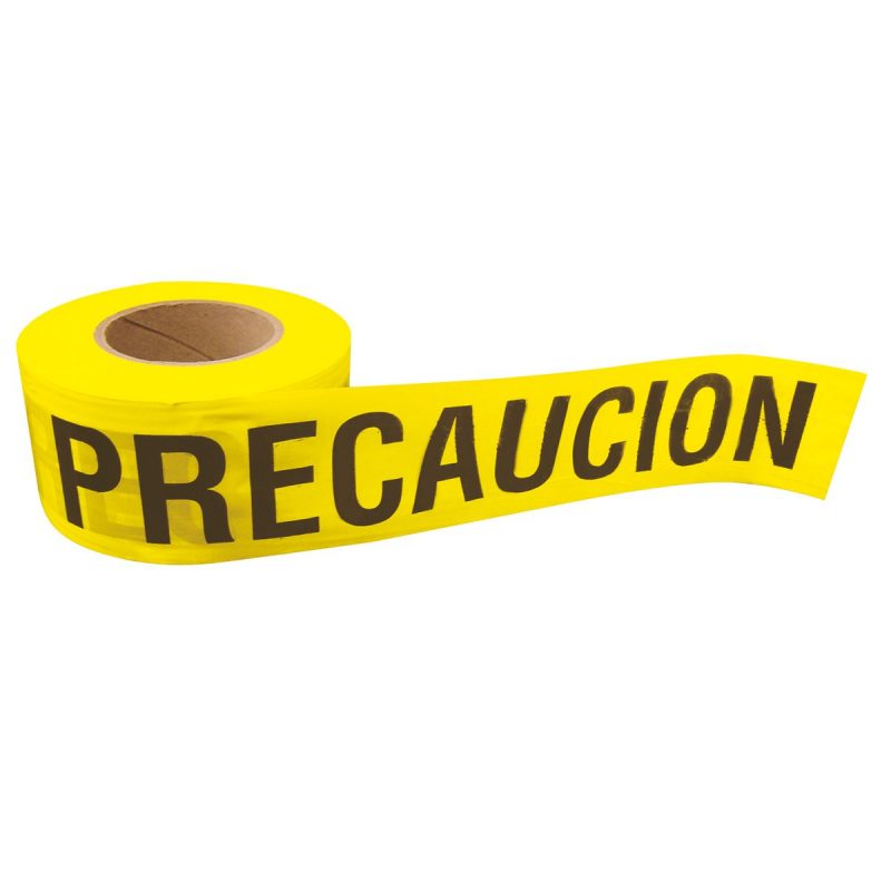 CINTA PARA BARRICADA "PRECAUCION" ANCHO 3" DE 304 M